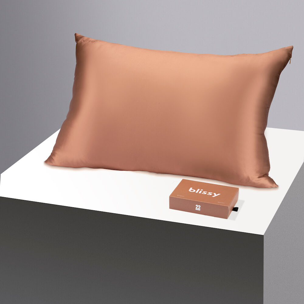 Blissy King Cinnamon Pillowcase – 22 Momme Mulberry Silk, 100% Silk