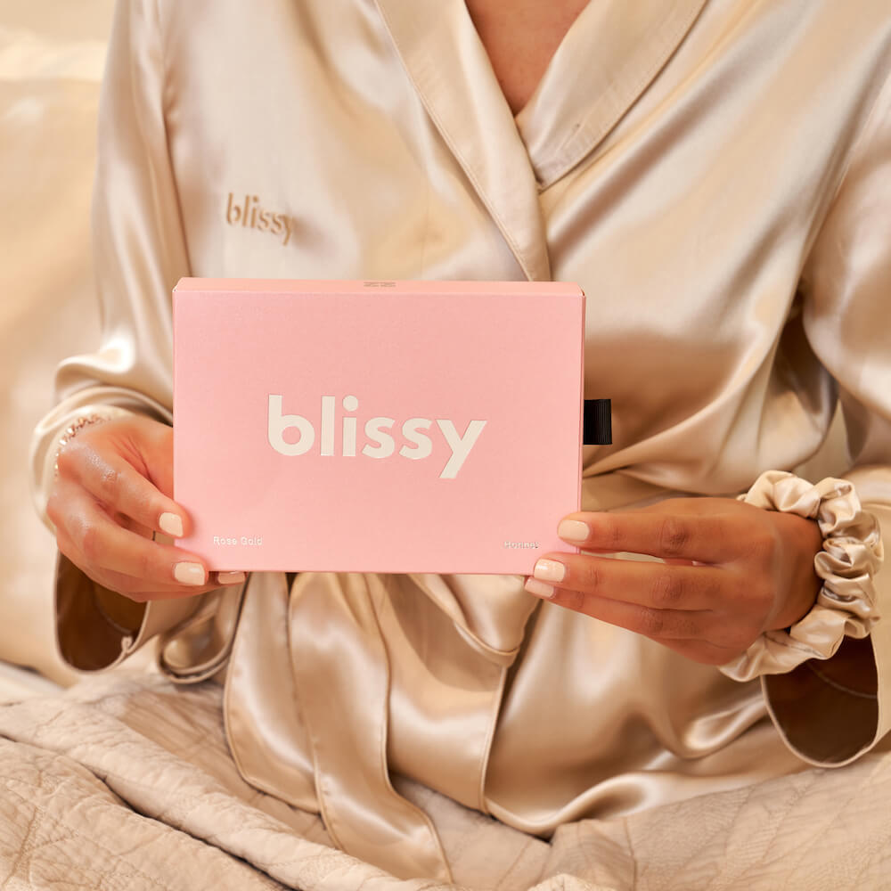 Blissy Rose Gold Blissy Bonnet Lifestyle – Mulberry Silk