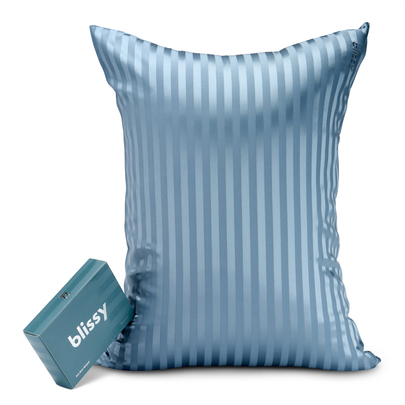 Pillowcase - Ash Blue Striped - Queen