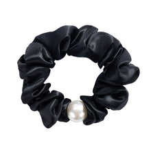 Load image into Gallery viewer, Blissy Pearl Scrunchies - Black