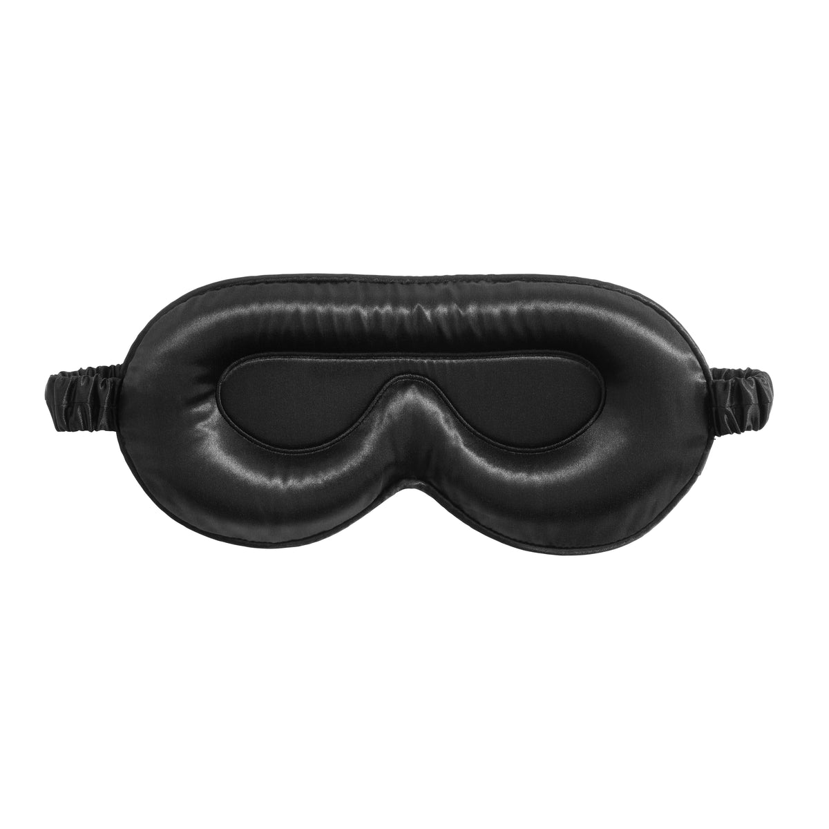 Black Sleep Mask Close-Up – Blissy 22 Momme Silk