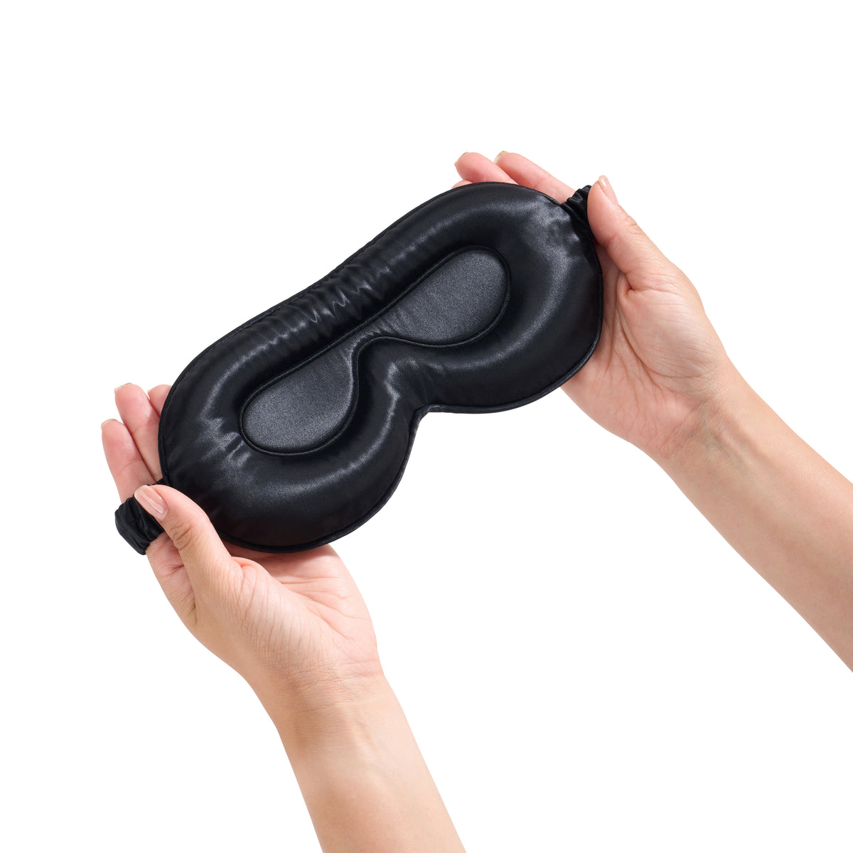 Blissy Black Silk Sleep Mask Detail –