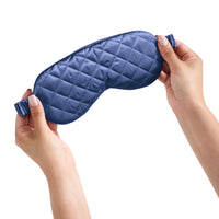 Sleep Mask - Blue - Diamond Quilted