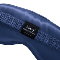 Sleep Mask - Blue - Diamond Quilted