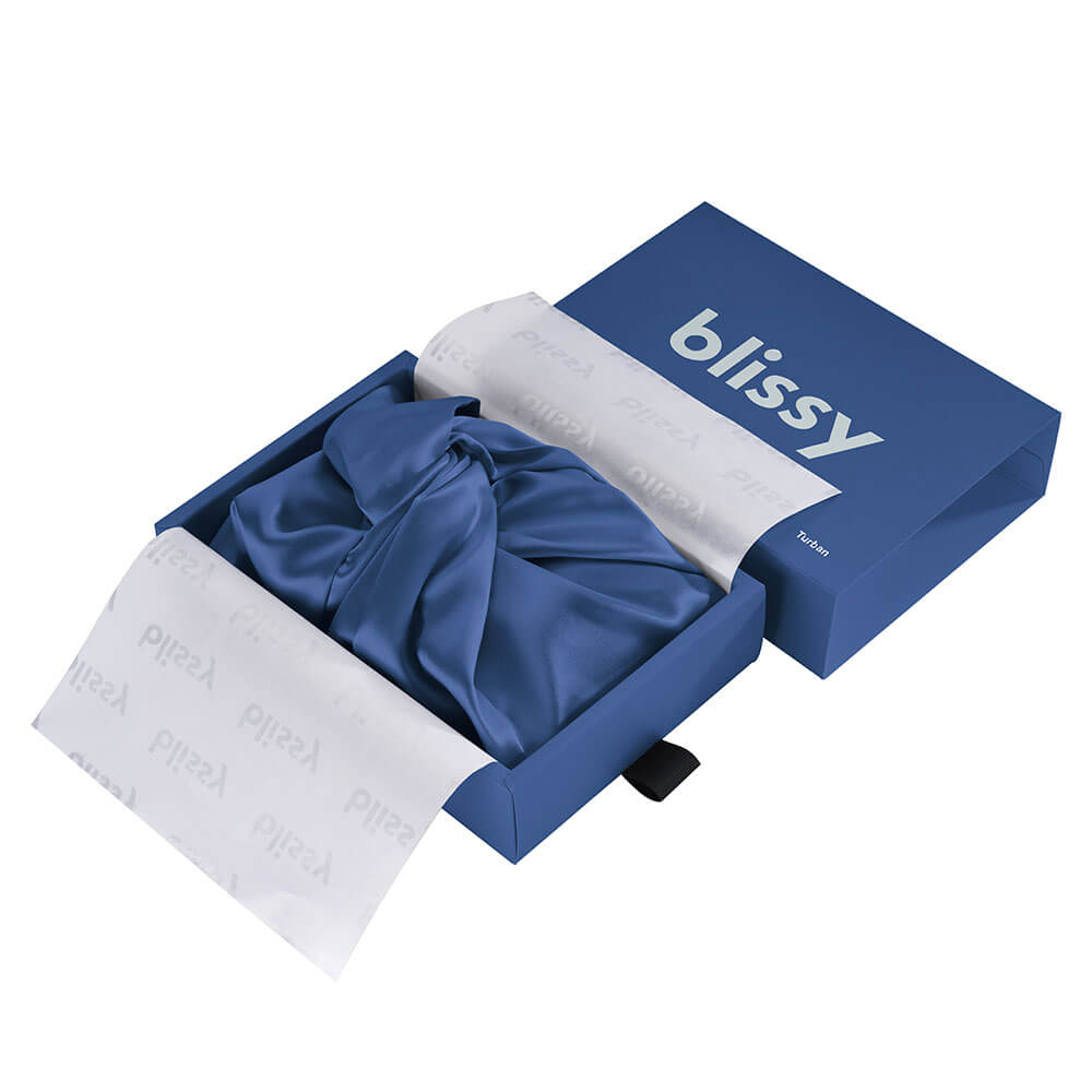 Blissy Blue Silk Blissy Bonnet Detail –