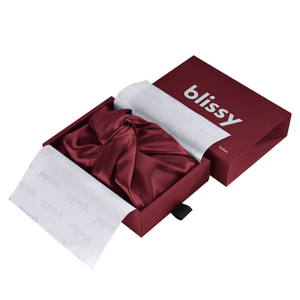 Blissy Burgundy Silk Blissy Bonnet Detail –