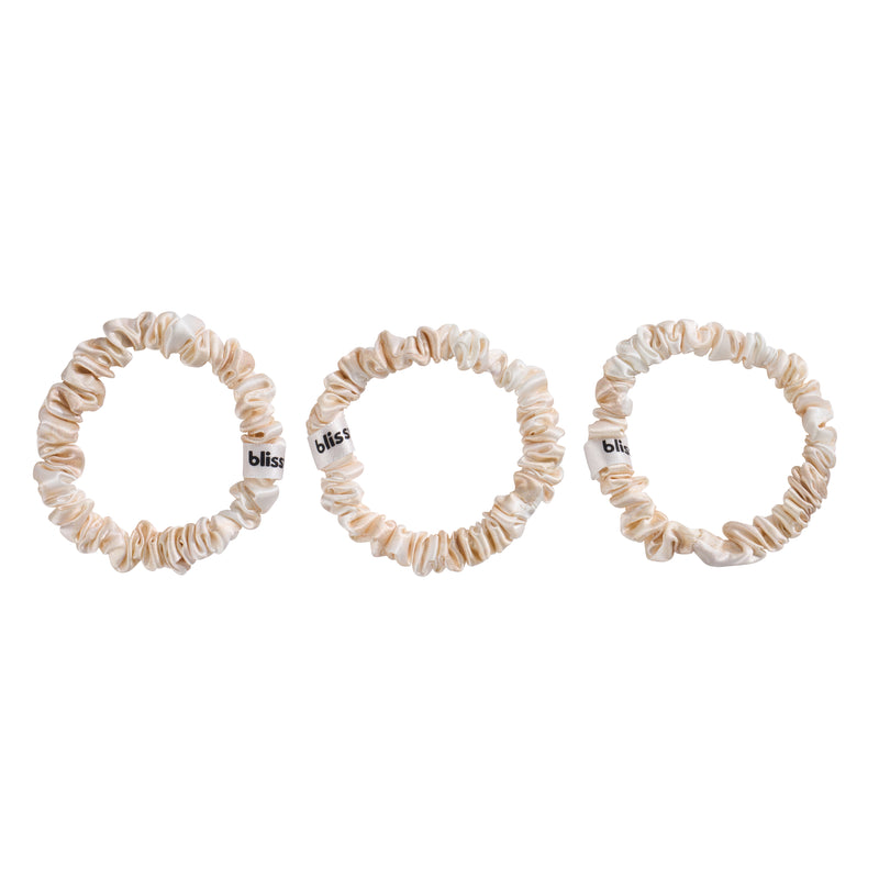 Blissy Skinny Scrunchies - Champagne Marble
