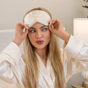 Sleep Mask - Champagne Marble