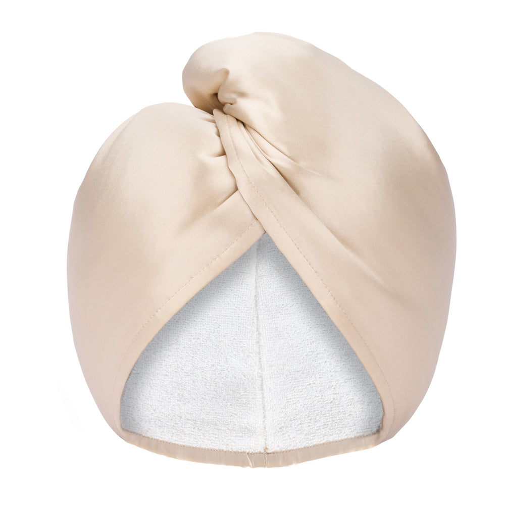 Blissy Champagne Reversible Towel – 22 Momme Mulberry Silk, 100% Silk