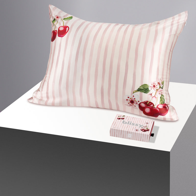 Pillowcase - Cherry Blossom - Queen - Blissy Standard Cherry Blossom Pillowcase – 22 Momme Mulberry Silk, 100% Silk