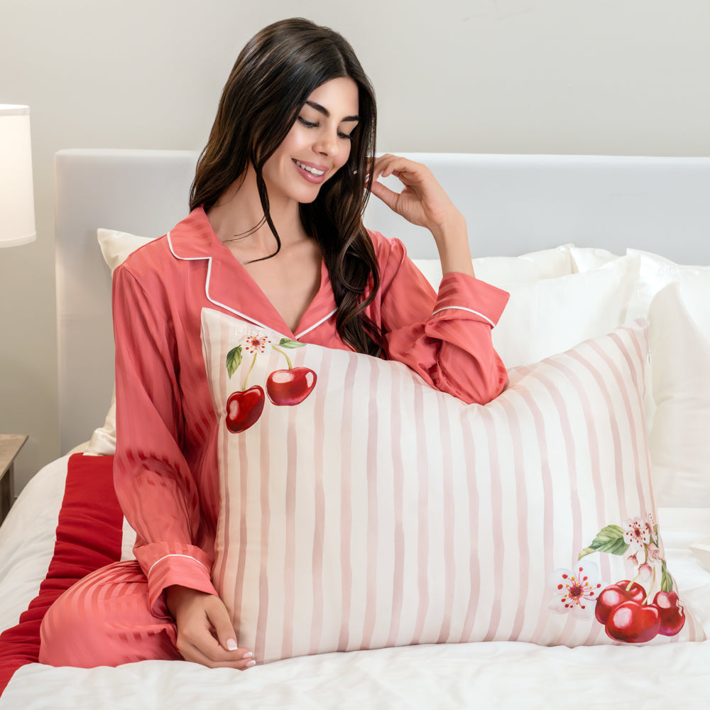 King Cherry Blossom Pillowcase – Blissy Premium Silk