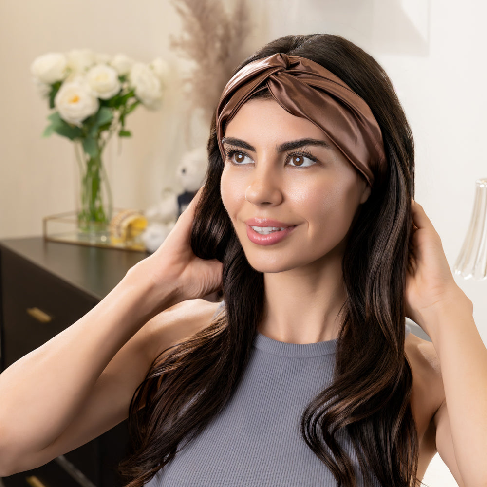 Blissy Chocolate Silk Blissy Head Piece Detail –