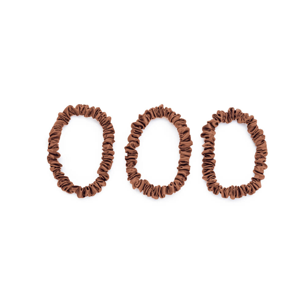 Blissy Mulberry Silk Blissy Skinny Scrunchies – Cinnamon