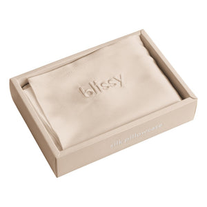 Champagne Mulberry Silk Crescent Pillowcase – Blissy Queen