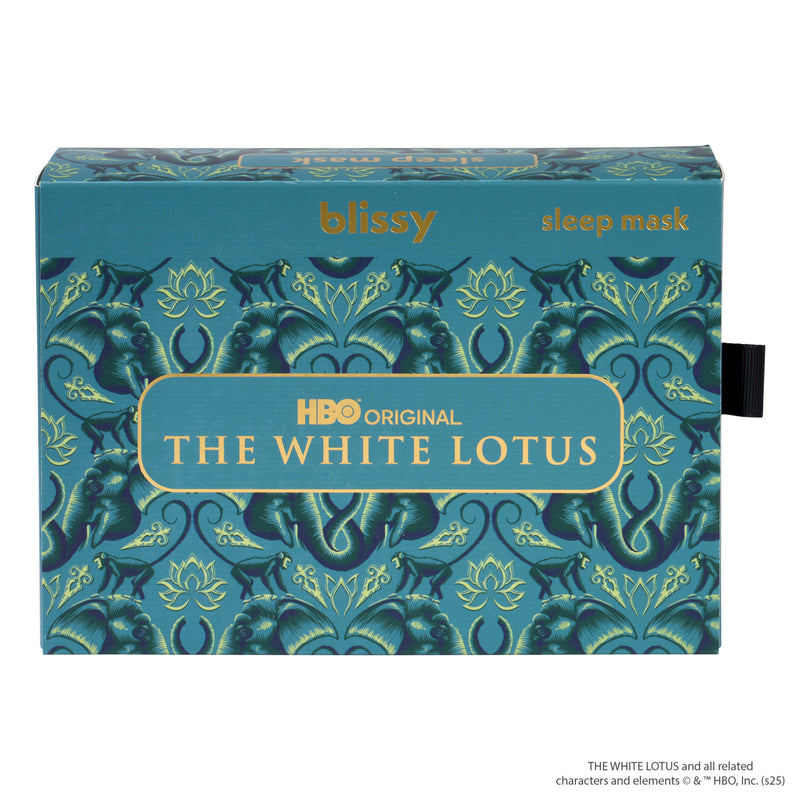 Sleep Mask - White Lotus - Emerald Jungle