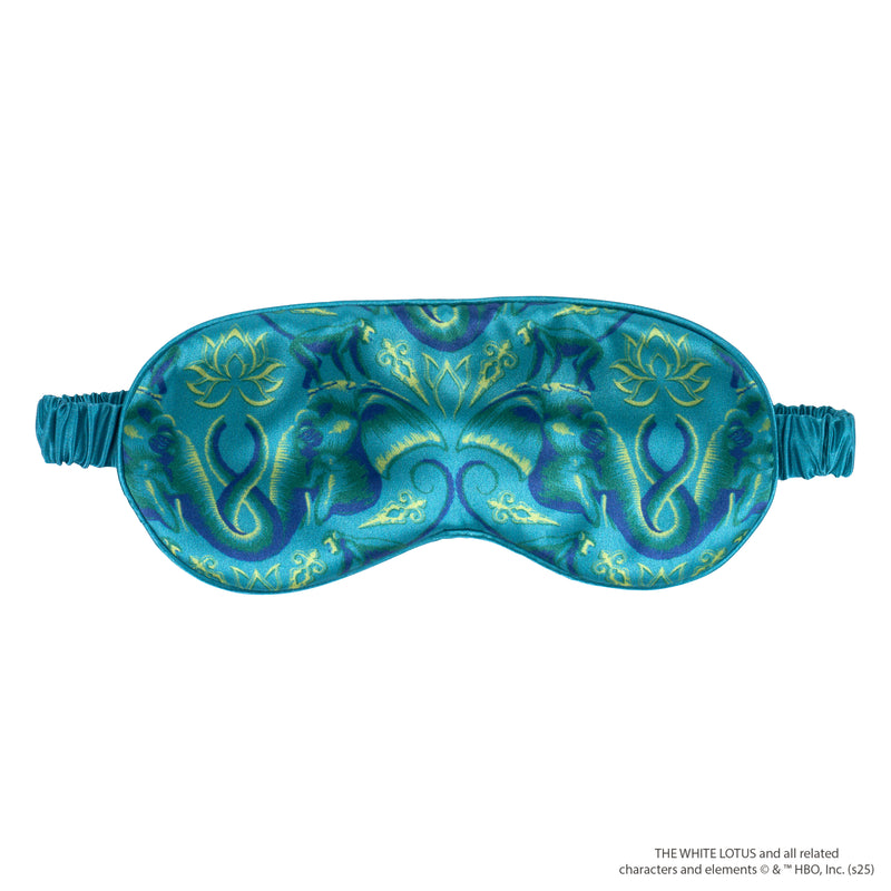 Sleep Mask - White Lotus - Emerald Jungle