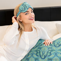 Sleep Mask - White Lotus - Emerald Jungle