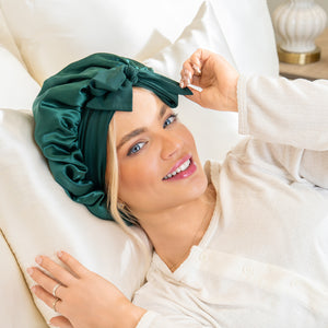 Blissy Bow Bonnet - Emerald