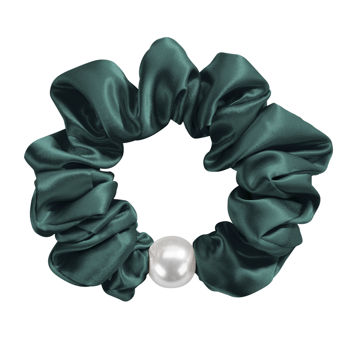 Blissy Mulberry Silk Blissy Pearl Scrunchies – Emerald