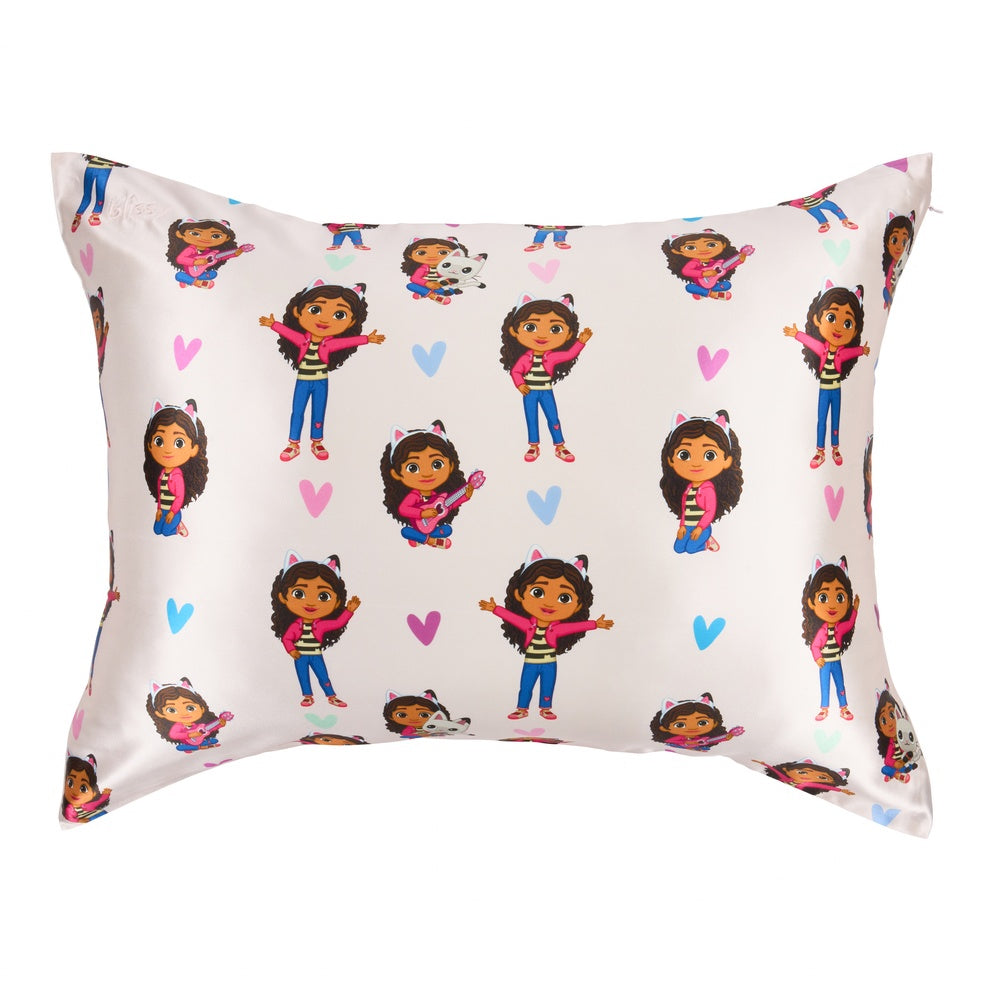 Blissy Gabby'S Pastel Hearts Silk Pillowcase Detail –