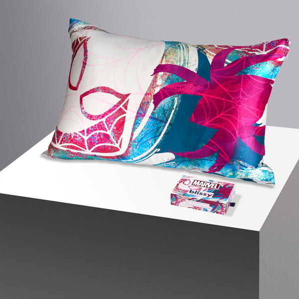Blissy King Spider-Man Pillowcase – 22 Momme Mulberry Silk, 100% Silk