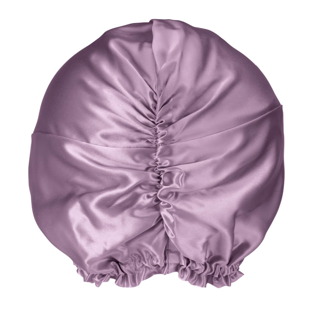 Lavender Blissy Bonnet Close-Up – Blissy 22 Momme Silk
