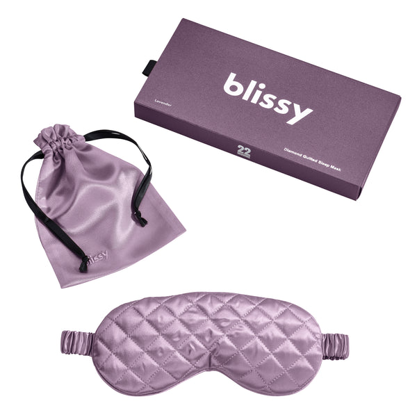 Blissy Lavender Sleep Mask – 22 Momme Mulberry Silk, 100% Silk