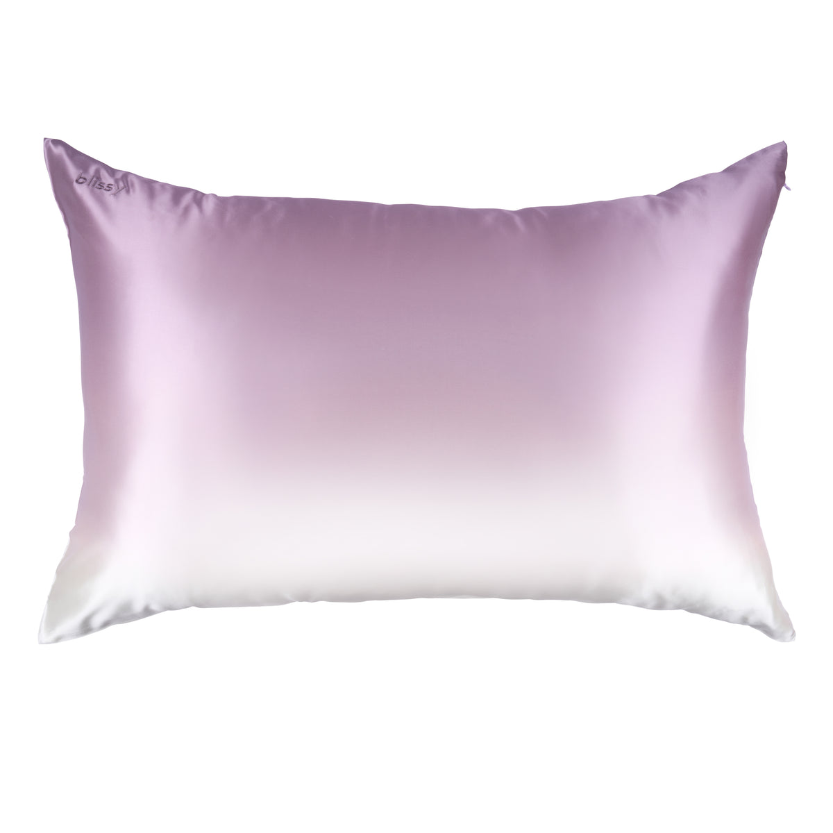 Blissy Lavender Ombre Silk Pillowcase Detail – King