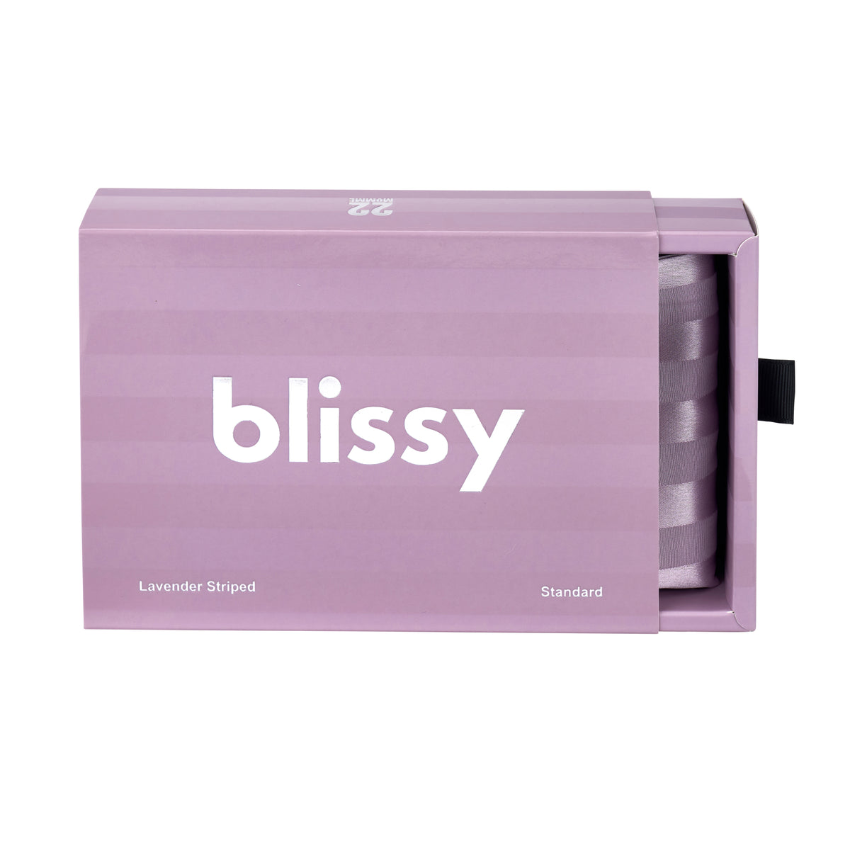 Lavender Striped Pillowcase Close-Up – Blissy 22 Momme Silk