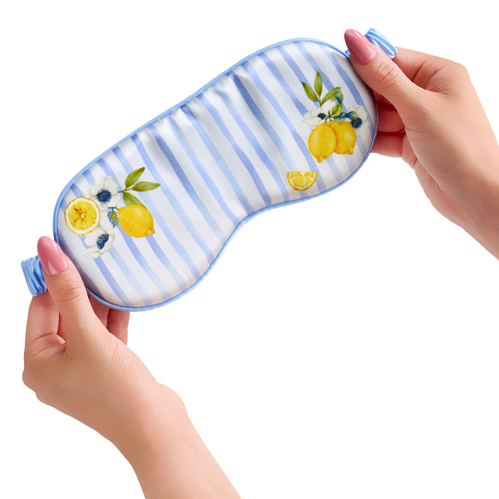 Lemon Bloom Mulberry Silk Sleep Mask – Blissy