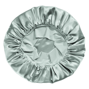 Matcha Blissy Halo Bonnet Close-Up – Blissy 22 Momme Silk