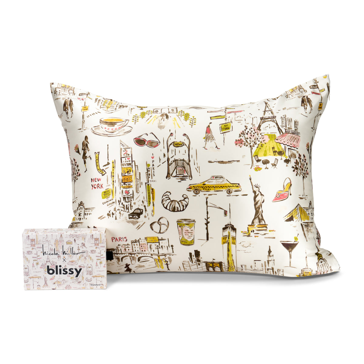 Ny To Paris Mulberry Silk Pillowcase – Blissy Standard