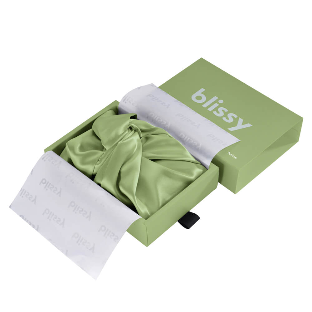 Blissy Olive Silk Blissy Bonnet Detail –