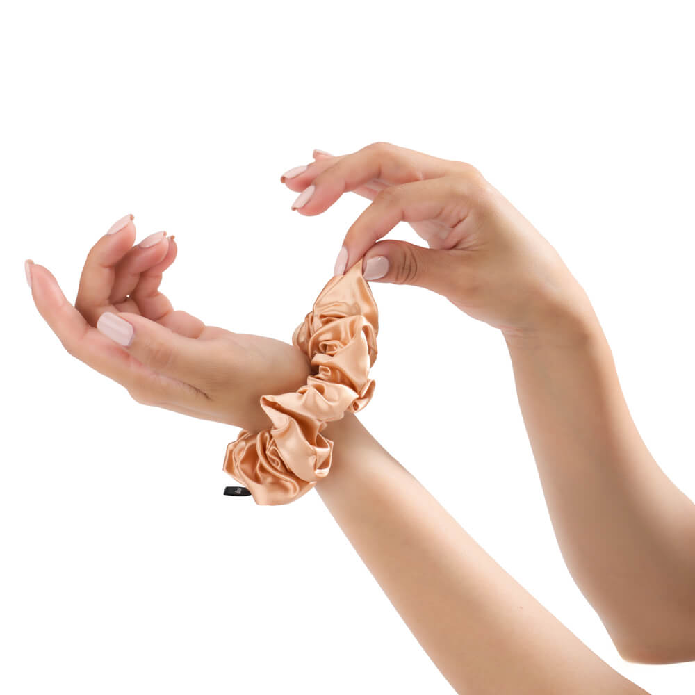 Peach Blissy Scrunchies – Blissy Premium Silk