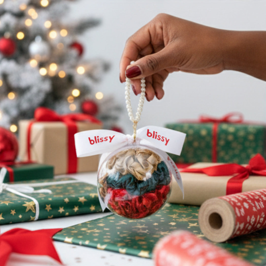 Blissy Blissy Pearl Scrunchie Ornament (3-Piece Set) Lifestyle