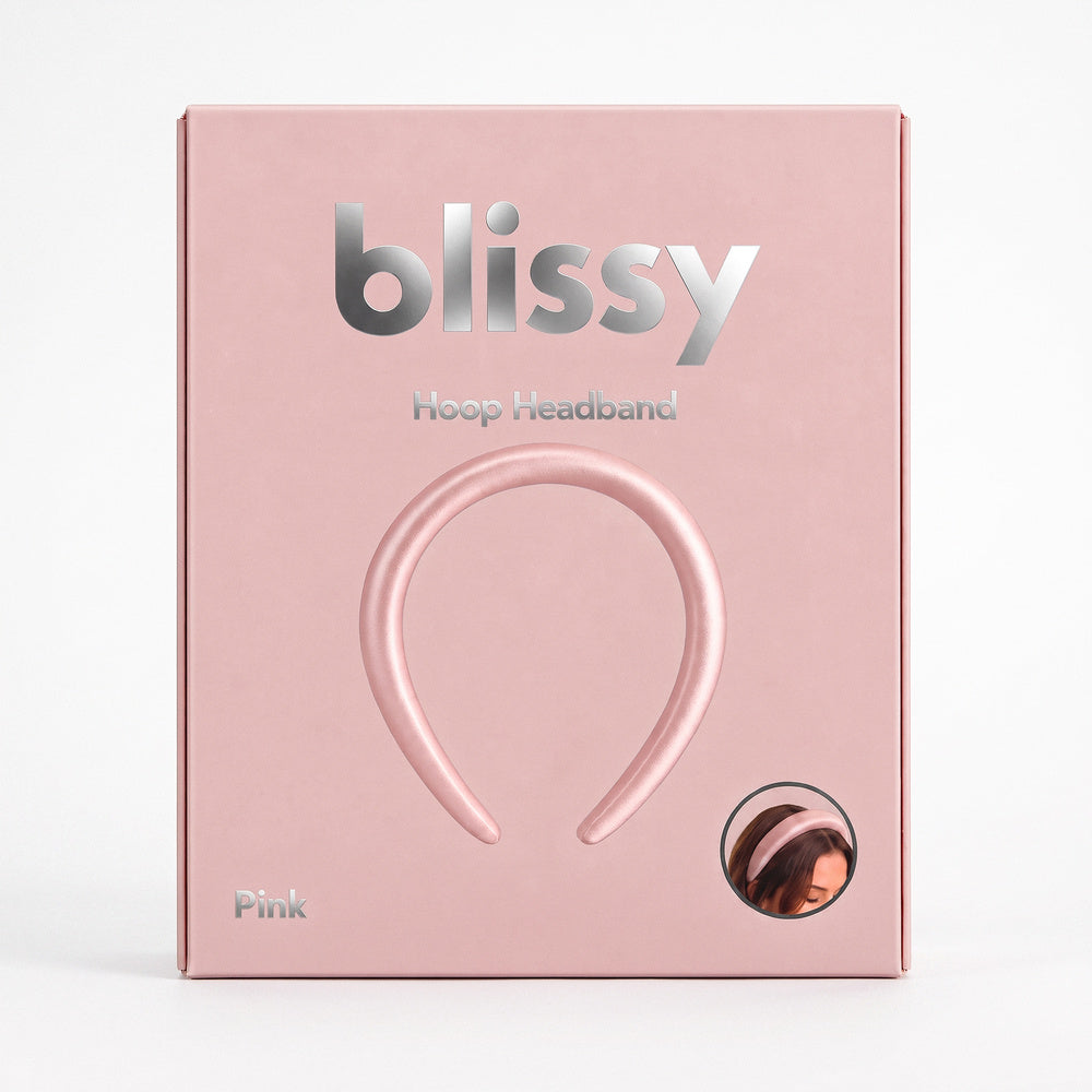 Blissy Pink Hoop Headband – 22 Momme Mulberry Silk, 100% Silk