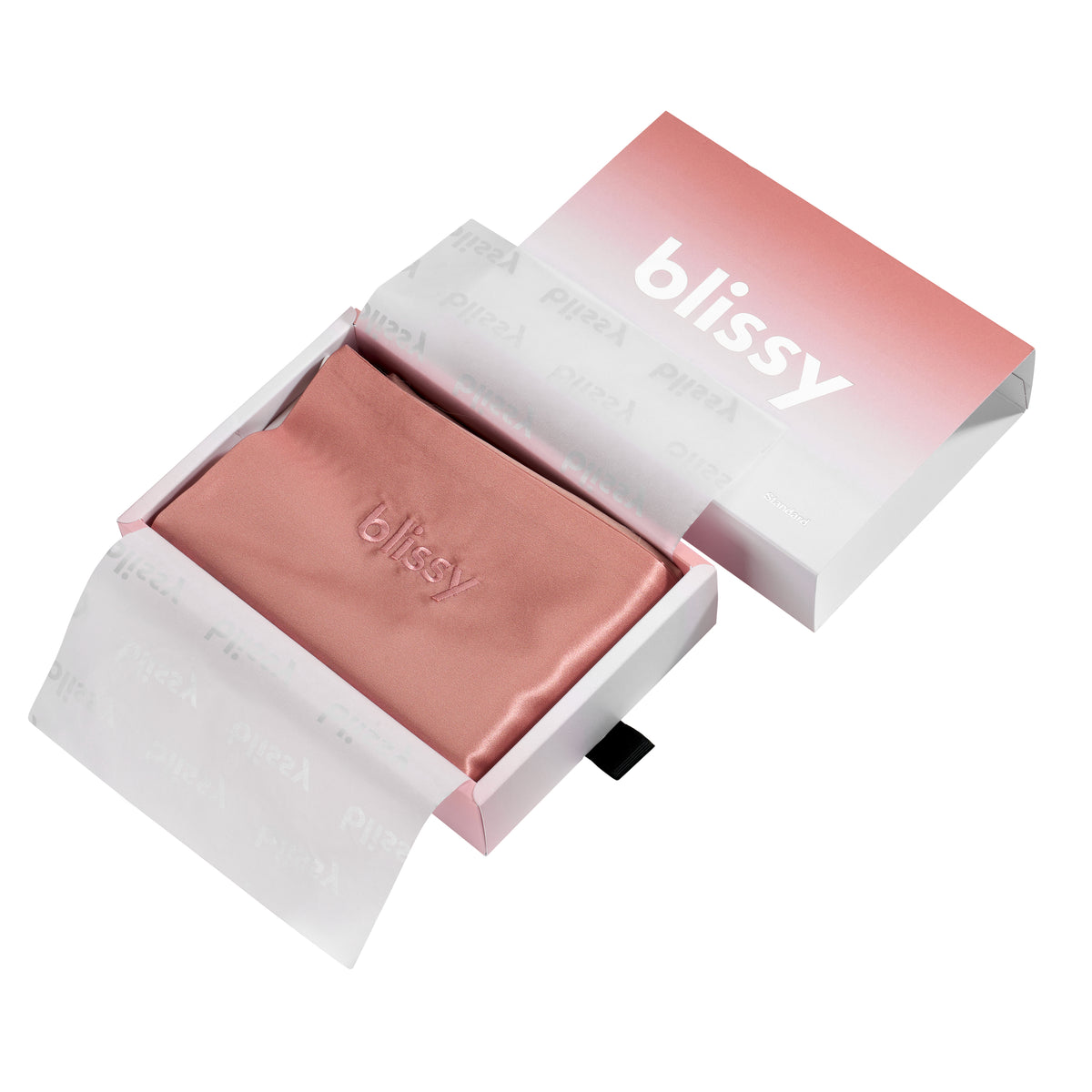 Blissy Mulberry Silk Pillowcase – Rose Gold Ombre King
