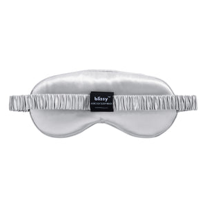 Sleep Mask - Silver - Diamond Quilted