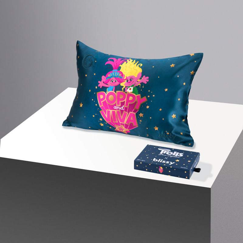 Pillowcase - Trolls - Sister Power - Standard - Blissy Standard Trolls Pillowcase – 22 Momme Mulberry Silk, 100% Silk