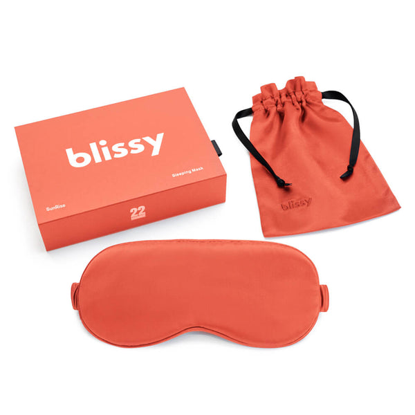 Blissy Sunrise Sleep Mask – 22 Momme Mulberry Silk, 100% Silk