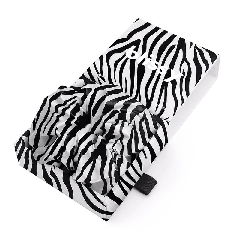 Blissy Oversized Scrunchie - Zebra - Blissy Zebra Blissy Oversized Scrunchie – 22 Momme Mulberry Silk, 100% Silk