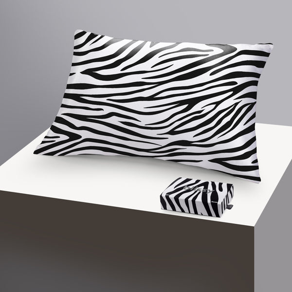 Blissy King Zebra Pillowcase – 22 Momme Mulberry Silk, 100% Silk