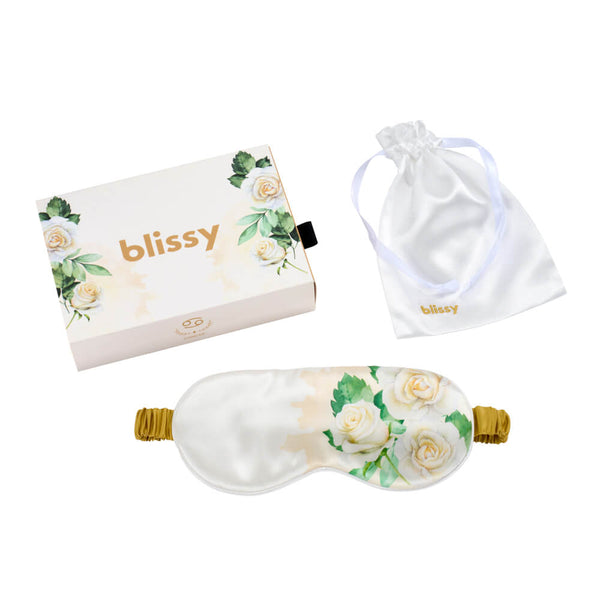 Blissy Zodiac Flower Sleep Mask – 22 Momme Mulberry Silk, 100% Silk