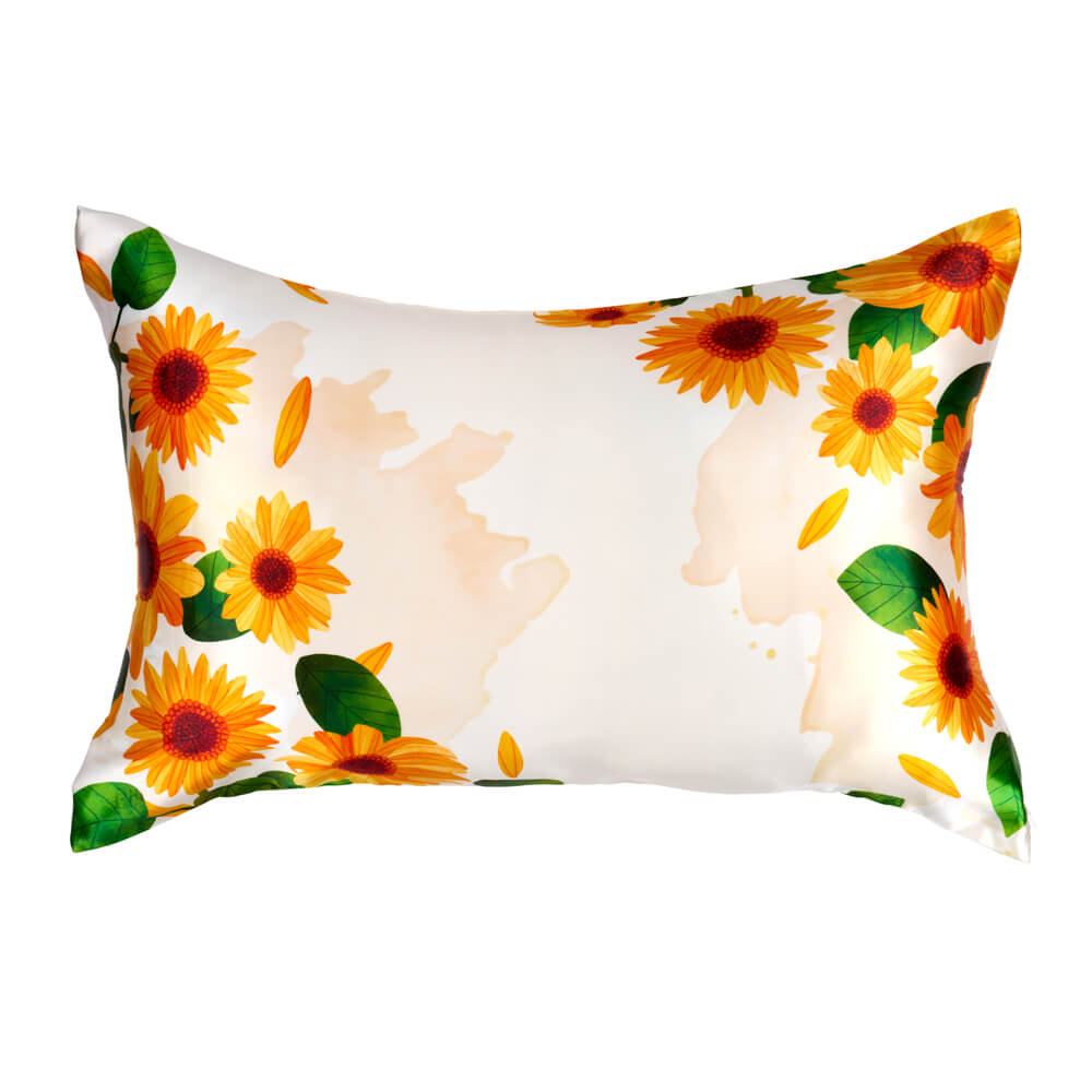 Blissy Zodiac Flower Silk Pillowcase Detail – Standard