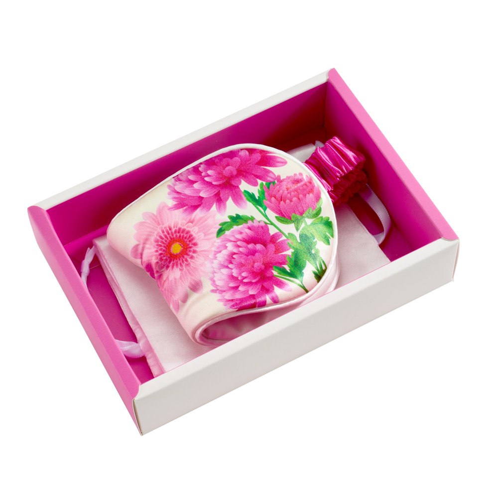 Zodiac Flower Sleep Mask Close-Up – Blissy 22 Momme Silk