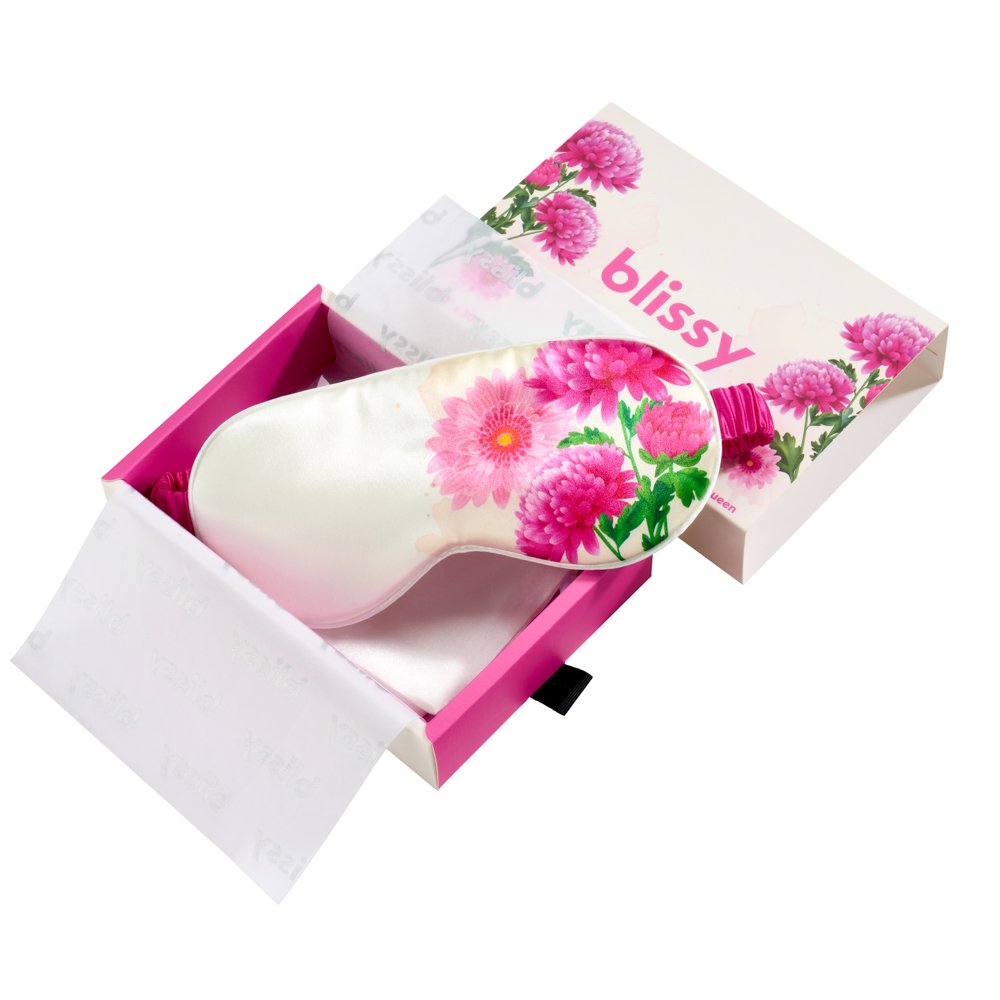 Blissy Mulberry Silk Sleep Mask – Zodiac Flower