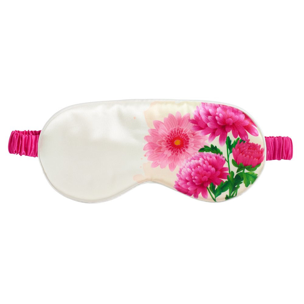 Blissy Zodiac Flower Silk Sleep Mask Detail –