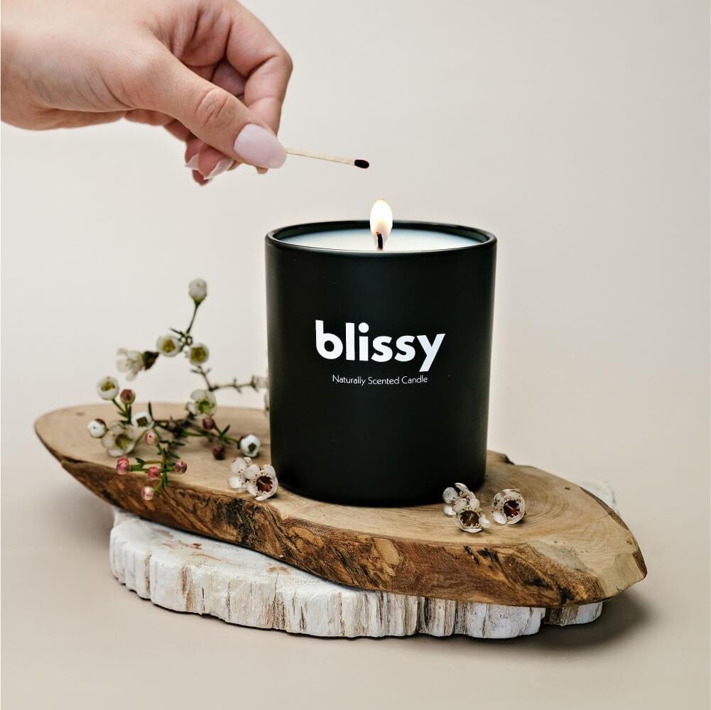 Blissy 100% Vegan Soy Wax Blissy Candle Lifestyle – Mulberry Silk