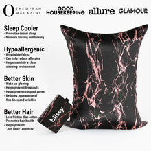 Load image into Gallery viewer, Pillowcase - Rose Black Marble - Standard
