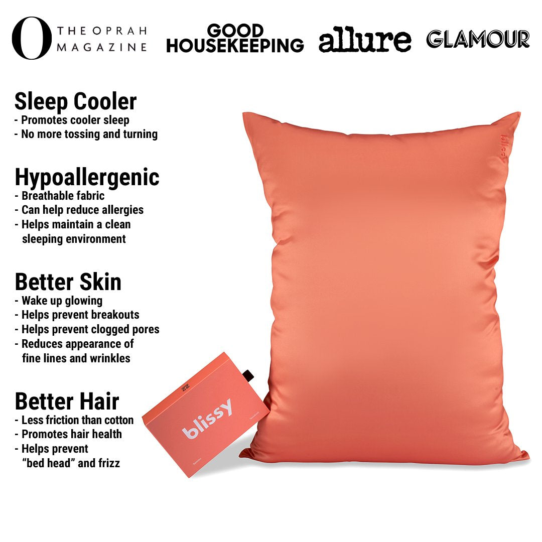 Sunrise Mulberry Silk Pillowcase – Blissy Standard
